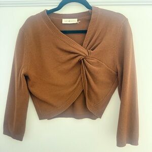Tory Burch Brown Knotted Cardigan